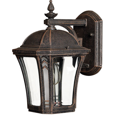Elstead Wabash - Lanterna da Parete per Esterno Piccola 1 Luce Moka IP44, E27
