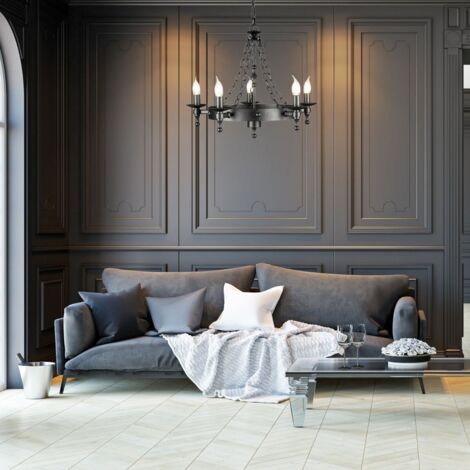 Elstead Warwick - Lustre à 5 ampoules au fini noir graphite, E14