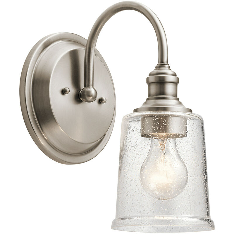 Waverly 1 Light Wall Light, Classic Pewter, E27 - Elstead