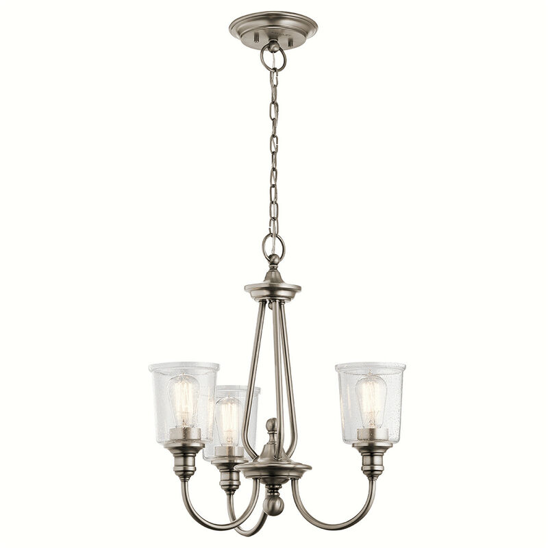 Elstead - Waverly 3 Light Chandelier, Classic Pewter, E27