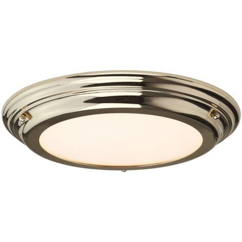Elstead Welland - LED 1 Light Flush Light - Messing poliert