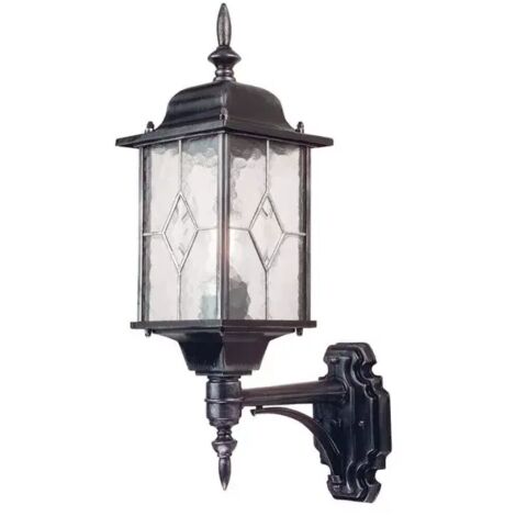 Elstead Wexford - Lanterna da Parete 1 Luce da Esterno Luce Nero Argento IP43, E27