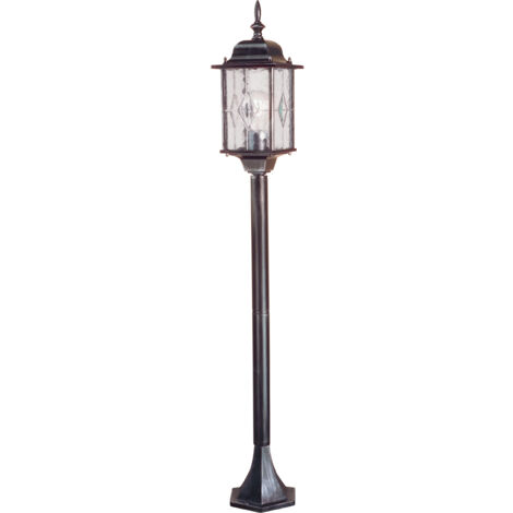 Elstead Wexford - Lanterne extérieure à 1 ampoule noire argentée IP43, E27