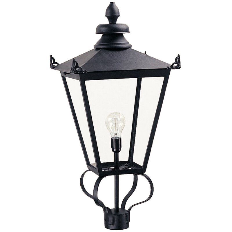 Wilmslow - 1 Light Outdoor Post Lantern Black, E27 - Elstead