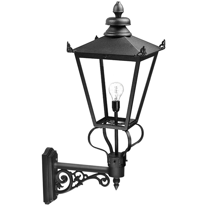Wilmslow - 1 Light Outdoor Wall Lantern Light Black, E27 - Elstead