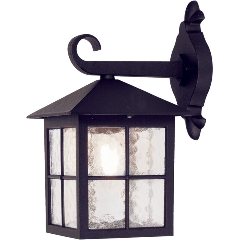 Elstead Winchester - Lanterna da parete per esterni 1 luce con luce nera IP43, attacco E27