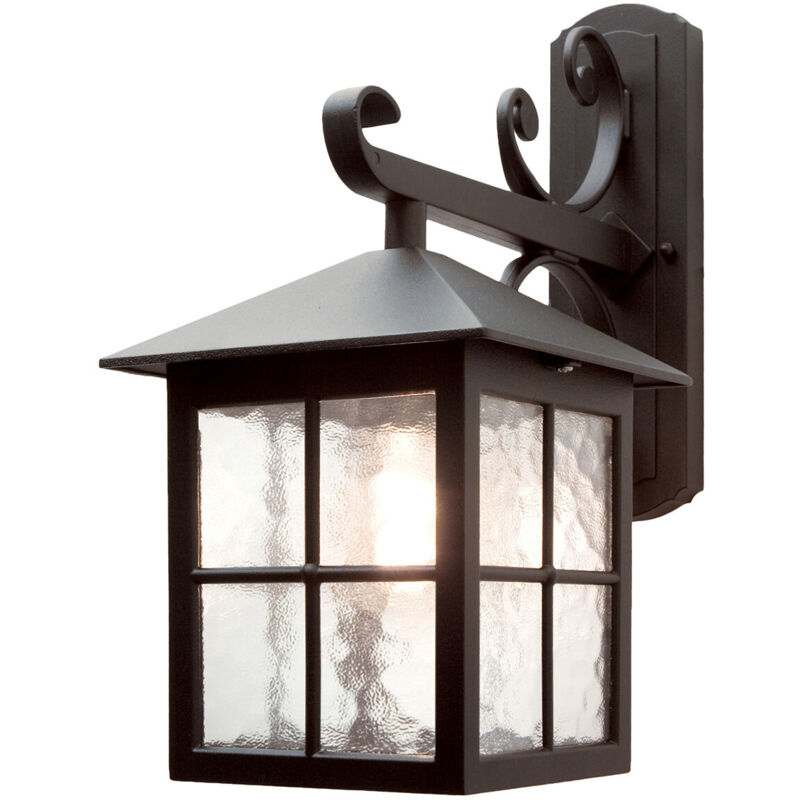 Winchester - Lanterna da parete per esterni 1 luce con luce nera IP43, attacco E27 - Elstead