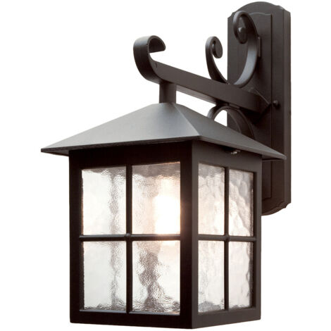 Elstead Winchester - Lanterna da parete per esterni 1 luce con luce nera IP43, attacco E27