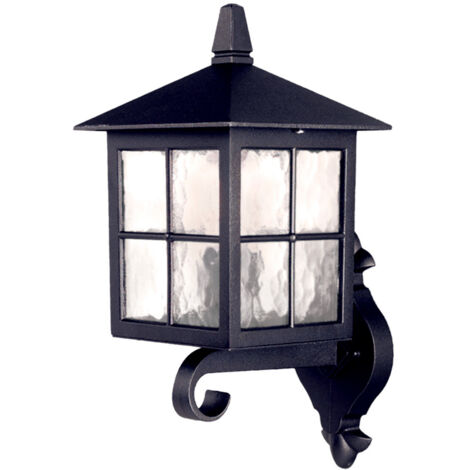Elstead Winchester - Lanterne murale extérieure à 1 ampoule noire IP44, E27