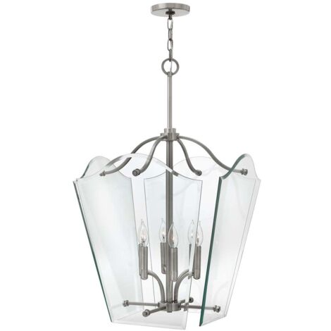 Elstead Wingate - 6 Licht große Decke Anhänger poliert Antik Nickel, E14