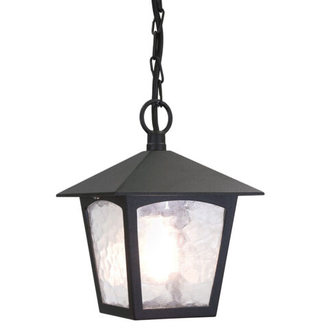 Elstead York lampada a sospensione esterno 1xE27 nera