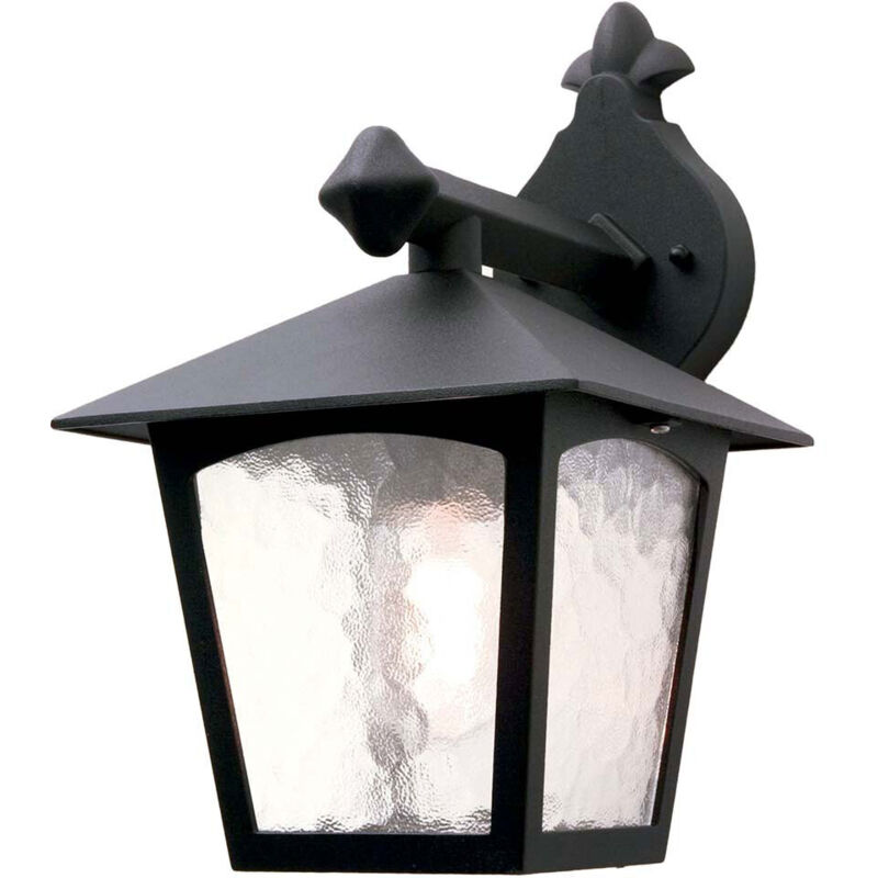 York - Lanterna da parete per esterni 1 luce con luce nera IP43, attacco E27 - Elstead