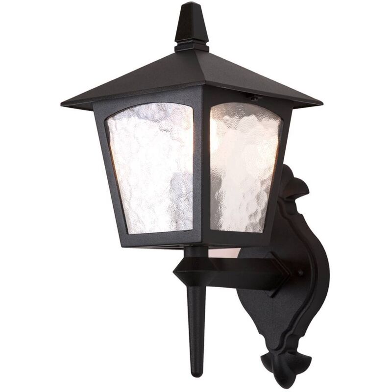 York - Lanterna da parete per esterni 1 luce con luce nera IP43, attacco E27 - Elstead