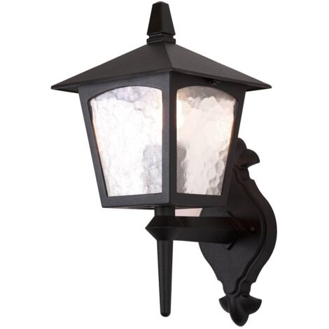 Elstead York - Lanterna da parete per esterni 1 luce con luce nera IP43, attacco E27