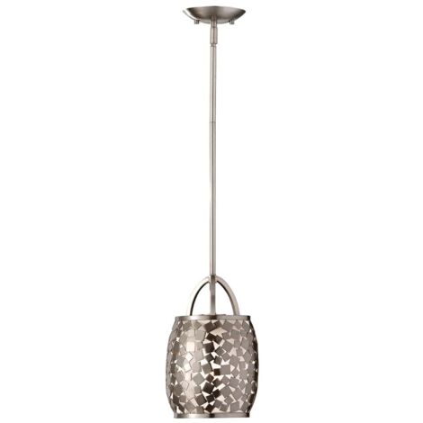 Elstead Zara - Mini Sospensione a Soffitto 1 Luce Acciaio Spazzolato, E27