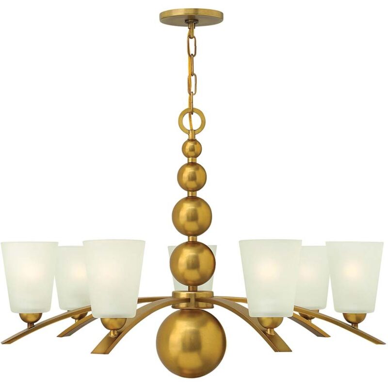 Lampadario lampada a sospensione plafoniera acciaio vetro ottone d 81.3cm lampada sala da pranzo