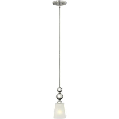 Elstead Zelda - Mini suspension à 1 ampoule au plafond, nickel poli, E27