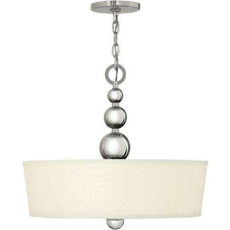 Elstead Zelda - Sospensione a soffitto a 3 luci nichel lucido, attacco E27