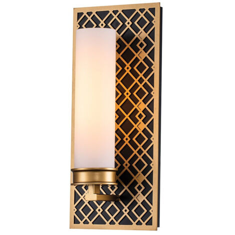 Elstead Ziggy Lampada da Parete per Bagno, Laccata Oro IP44