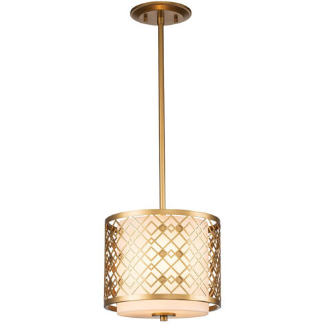 Elstead Ziggy Plafonnier suspendu cylindrique, laqué or
