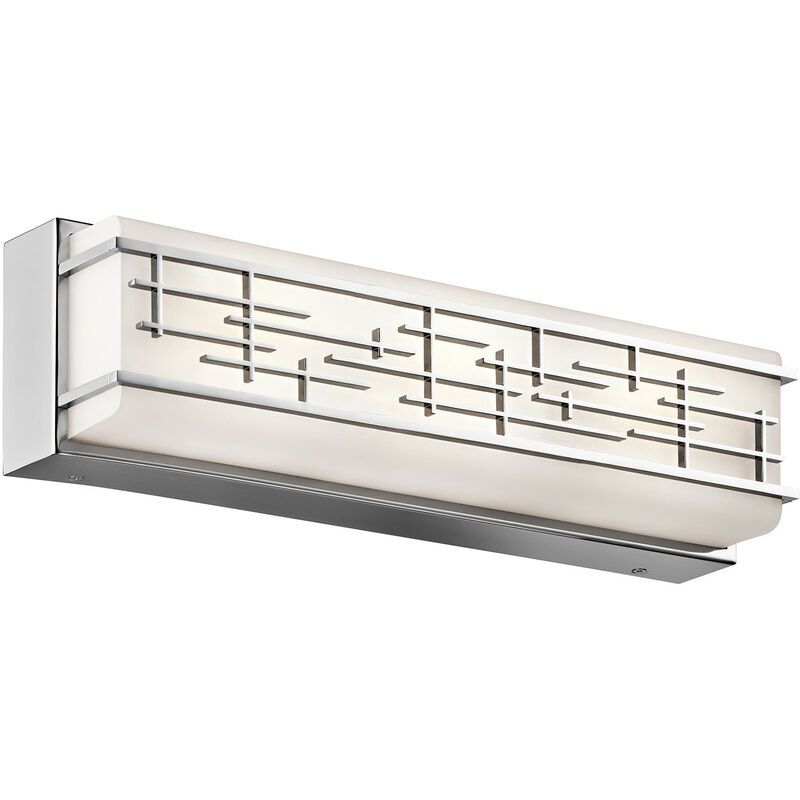 Zolon - Applique led da bagno media cromata IP44 - Elstead