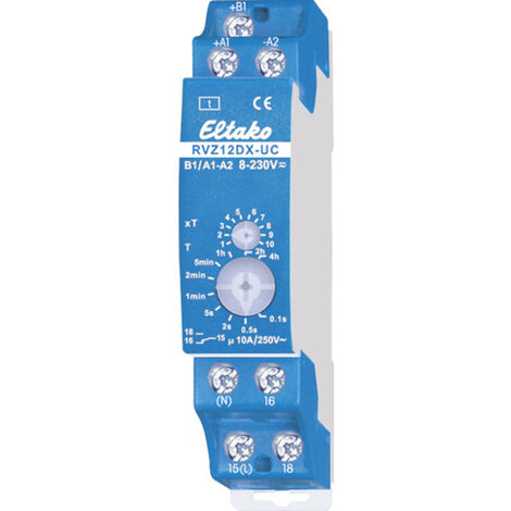 Eltako 23001202 RVZ12DX-UC Zeitrelais Monofunktional 230 V 1 St. Zeitbereich: 0.1 s - 40 h 1 Wechsle
