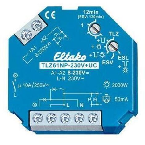 Eltako 61100301 Treppenlichtzeitschalter Unterputz, Einbau 230 V