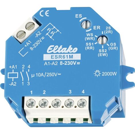 Eltako 61200301 ESR61M Relè a impulso 230 V/DC, 230 V/AC 1 pz. Intervallo di tempo: 0.1 - 14400 s 1 NA, 1 NA