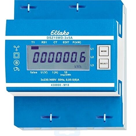 Eltako dsz15wd 3 X 5 A Mid Invertitore di contatore corrente alternata, 400 V