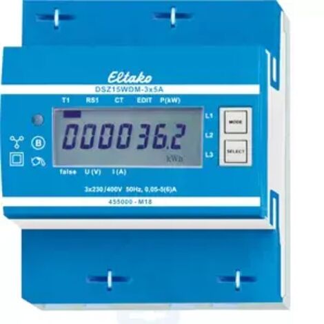 Eltako DSZ15WDM-3x5A MID 28305515 Drehstromzähler mit Wandleranschluss  digital 5 A   1 St.