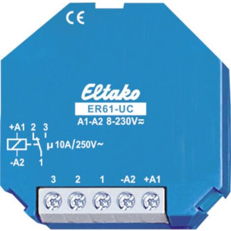 Eltako ER61-UC Relè di commutazione Tensione nom.: 230 V Corrente di commut. max.: 10 A 1 scambio 1 pz.
