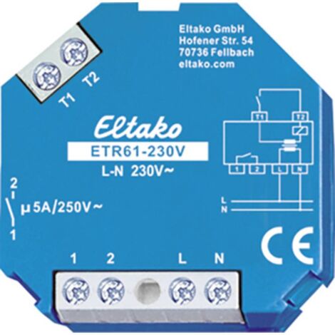 Eltako ETR61-230V Relè di separazione Tensione nom.: 230 V Corrente di commut. max.: 5 A 1 pz.
