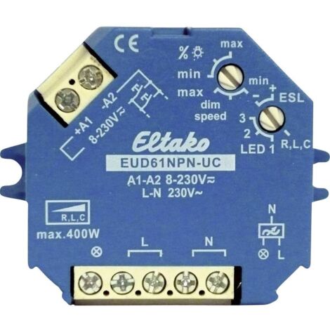 Eltako EUD61NPN-UC Dimmer Universale Blu Bianco
