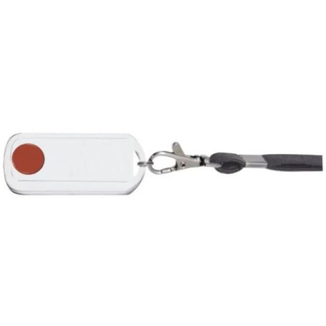 ELTAKO FMH1W-WG/ROT FUNK-MINIHANDSENDER FÜR RUFSYSTEME, MIT BAND, WASSERDICHT, REINWEIß GLÄNZEND/ROT BEDRUCKT (30000465)