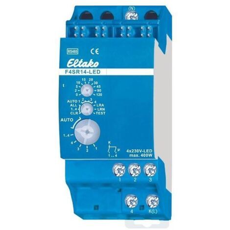 Eltako Funk-Stromstoßrelais RS485, 4 Kanal F4SR14-LED