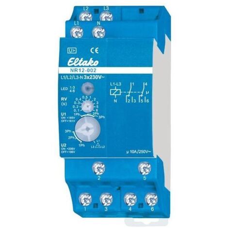 Eltako Netzüberwachungsrelais 2W pot.frei 10A/250V NR12-002-3x230V