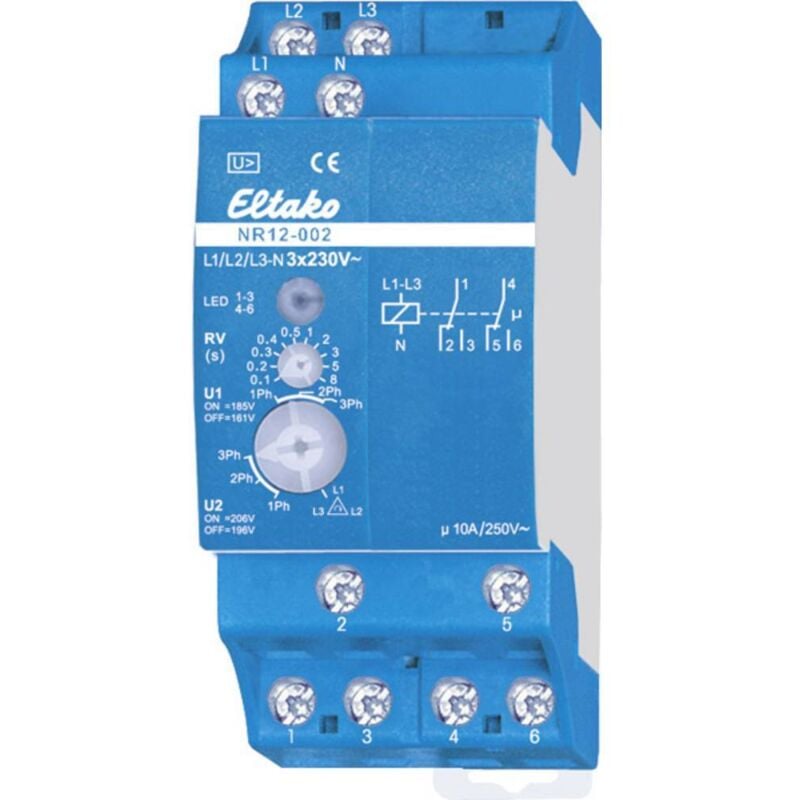 Eltako - NR12-002-3X230V Surveillance du réseau Nombre de sorties relais: 2