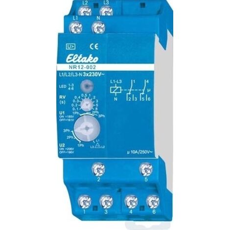 Eltako NR12-002 Relè di monitoraggio blu 3x230V