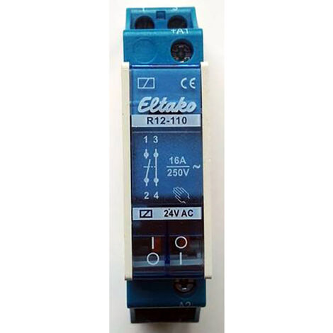 Eltako R12-110-24V Schaltrelais Nennspannung: 24 V Schaltstrom (max.): 8 A 1 Schließer, 1 Öffner  1