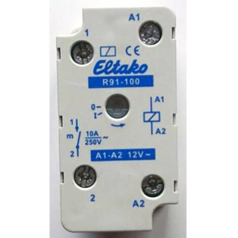 Eltako R91-100-12VAC Relais de commutation Tension nominale: 12 V Courant de commutation (max.): 8 A