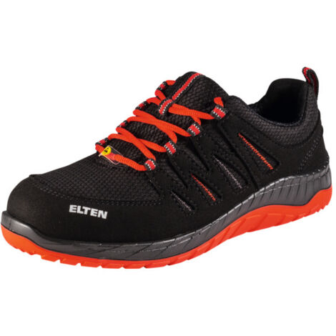 ELTEN - Calzatura bassa nera/rossa MADDOX black-red Low ESD, S3