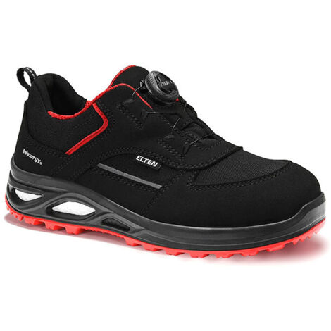 Elten Damen-Sicherheitshalbschuh HANNAH XXTL BOA  black-red Low ESD S3, Gr. 39