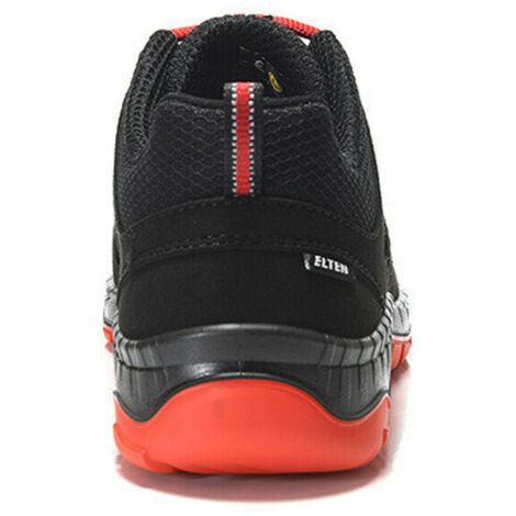 Elten Halbschuh MADDOX Low ESD, schwarz-rot, S3, 41