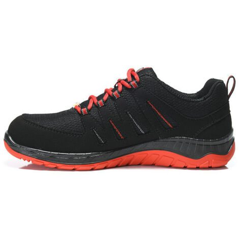 Elten Halbschuh MADDOX Low ESD, schwarz-rot, S3, 45