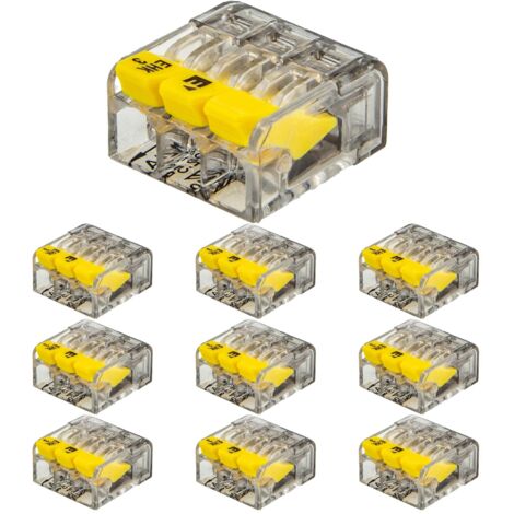 ELTROPA Steckklemme (10 Stück) Typ EHK - Klemme für 3 flexible & Massivleiter 0,2 bis 2,5 mm²