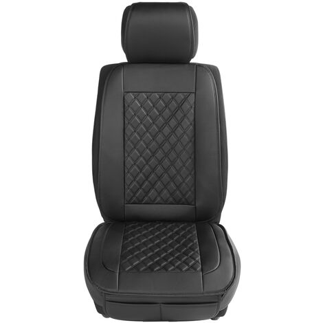 ELUTO housse de siège auto avant auto en cuir PU coussins universels intérieur de luxe Noir 32,2 x 28,8 x 11,8 cm Jmax