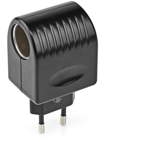 Eluttag adapter euro typ c cee 716 100 - 240 v ac 5060 hz 12 v dc 6 w stromadapter 03 a svart plast
