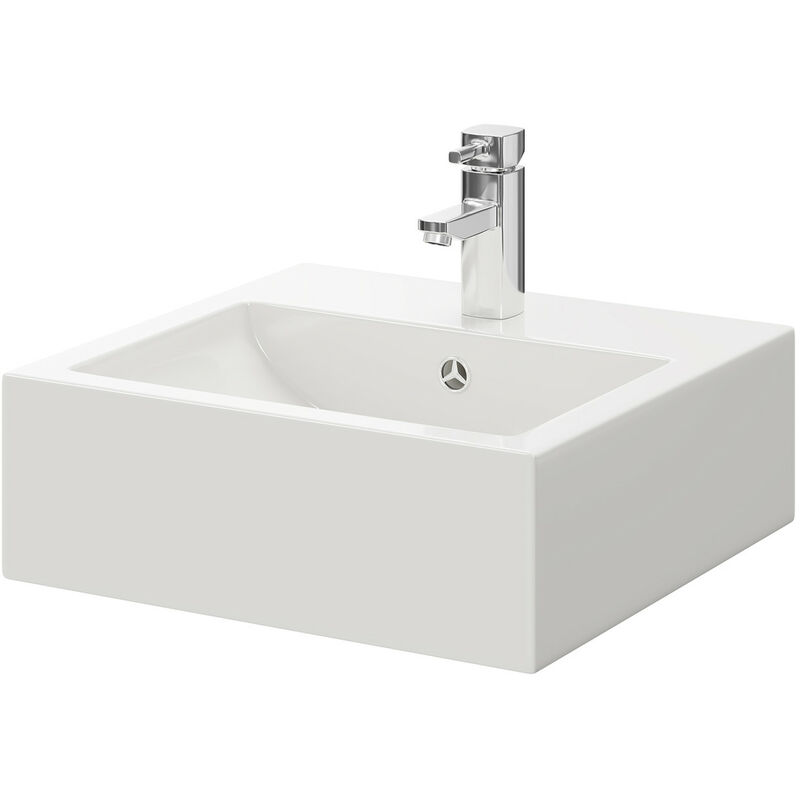 Elvas 470mm x 450mm Square Countertop Basin with 1 Tap Hole