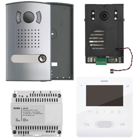 Elvox 2-Draht Videosprechanlage für Einfamilienhäuser mit 4.3 Freisprecheinrichtung Tab 7558/E