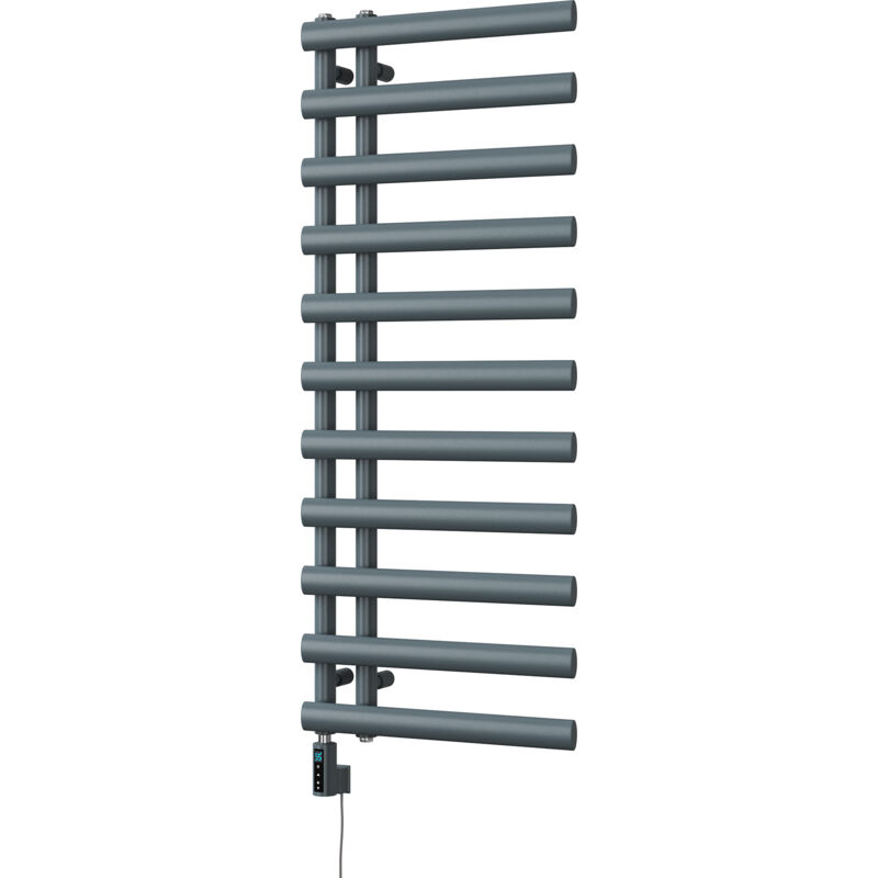 Image of Elyan - Anthracite Electric Towel Rail&hellip;